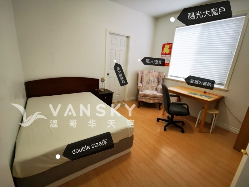 列治文平地套房 独立出入, 卫浴厨房洗衣干衣（全部自用） 